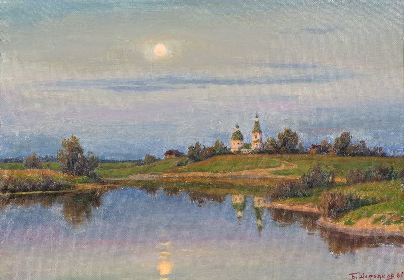  Evening on the Moscow River.